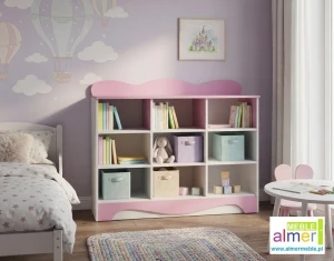 Komoda dla dziewczynki MAJA N14 120x47x95 cm - Różowy + Biel