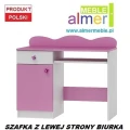 Biurko dla dziewczynki MAJA NB10N 100x50 cm – Biel / Róż