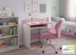 Biurko dla dziewczynki MAJA NB10N 100x50 cm – Biel / Róż