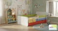 Łóżko dziecięce MILOSZ N20S z szufladą 180x90 (Biel / Limonka / Czerwony / Lazurowy)