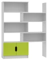 Regał dziecięcy regulowany MIŁOSZ N37 80-140x40 cm - Biel / Limonka 
