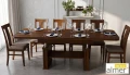 Ławostół rozkładany i podnoszony L15 Orzech Ciemny 130-210x80 cm – Stół z półką do salonu