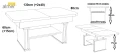 Ławostół rozkładany i podnoszony L15 Orzech Ciemny 130-210x80 cm – Stół z półką do salonu