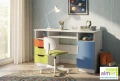 Biurko dziecięce MIŁOSZ NB7 120x50 cm (Biel + Limonka / Czerwony / Lazurowy Błękit)