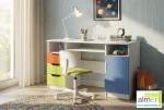 Biurko dziecięce MIŁOSZ NB7 120x50 cm (Biel + Limonka / Czerwony / Lazurowy Błękit)