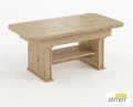 Nowoczesny Ławostół L15 Dąb Artisan 120-200 cm | Ława i Stół 2w1 z Półką