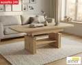 Ławostół rozkładany i podnoszony L15 – Dąb Artisan – Stół z półką do salonu 130-210x80 cm
