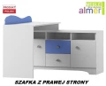 Biurko narożne dla dziecka CLOUDS NB16 120x120 Biel / Lazurowy błękit
