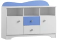 Komoda do pokoju dziecka CLOUDS N13 120cm – Biel + Lazurowy Błękit