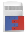Komoda z nadstawką dla dziecka BRICKS N44 - 120x177 cm - Motyw Klocków