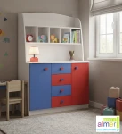 Komoda z nadstawką dla dziecka BRICKS N44 - 120x177 cm - Motyw Klocków