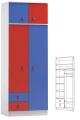 Szafa dziecięca BRICKS N8+N 80x227x53 cm – Wysoka szafa z nadstawką