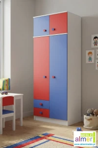Szafa dziecięca BRICKS N8+N 80x227x53 cm – Wysoka szafa z nadstawką