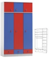 Szafa dziecięca z nadstawką BRICKS N10+N 120x227 cm – Biel i Kolory 