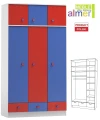 Szafa dziecięca z nadstawką BRICKS N10+N 120x227 cm – Biel i Kolory 