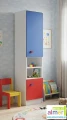 Regał dziecięcy BRICKS N3 40x40x177 cm – Biały + Kolorowe Fronty