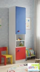 Regał dziecięcy BRICKS N3 40x40x177 cm – Biały + Kolorowe Fronty