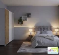 Szafa młodzieżowa ARTISAN Y44 145cm | Dąb Artisan | Biel | Cichy Domyk