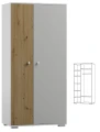 Szafa dla dzieci ARTISAN Y43 90x53x190 cm – Biały / Dąb Artisan