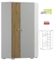 Szafa Narożna dla Dzieci ARTISAN Y17 95x95 cm – Dąb Artisan / Biel