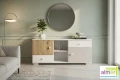Komoda ARTISAN Y32 120x40 Loft | Dąb Artisan / Biały | Cichy Domyk