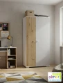 Szafa Młodzieżowa ARTISAN Y24 90cm Dąb Artisan / Jasny szary – Cichy Domyk