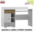 Biurko młodzieżowe ARTISAN Y14 130x55 Dąb Artisan Szary Biały