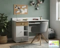 Biurko młodzieżowe ARTISAN Y14 130x55 Dąb Artisan Szary Biały