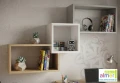 Półka Wisząca ARTISAN YP2 115x75 cm – Dąb Artisan / Jasny Szary / Biały