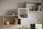 Półka Wisząca ARTISAN YP2 115x75 cm – Dąb Artisan / Jasny Szary / Biały