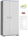 Szafa dla dzieci BLUE Y43 90x53 cm – Grafit / Lazurowy Błękit / Biel