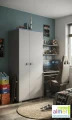 Szafa dla dzieci BLUE Y43 90x53 cm – Grafit / Lazurowy Błękit / Biel