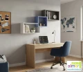 Półka wisząca BLUE YP2 115x75 cm - grafit / lazurowy błękit / biel