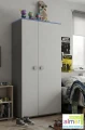 Szafa młodzieżowa dla nastolatka 90 cm BLUE Y24 – Grafit / Lazurowy Błękit / Biel