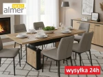 Ławostół rozkładany i podnoszony L62 - Dąb Craf Złoty / Czarny Mat - 120-200 cm