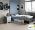 Nowoczesna szafka nocna dziecięca BLUE Y10 40x40 cm z szufladą