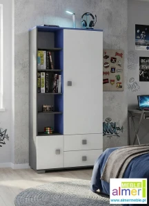 Regał do pokoju młodzieżowego BLUE Y6 90x40 Almer Meble