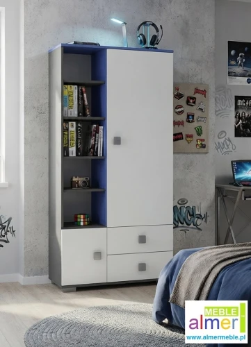Regał do pokoju młodzieżowego BLUE Y6 90x40 Almer Meble