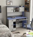 Nowoczesne biurko dla dziecka i młodzieży BLUE Y34 z nadstawką i szafką (130x55 cm)