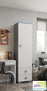 Wąska szafa młodzieżowa BLUE Y2 50x40 do pokoju dziecka / nastolatka