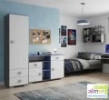 Wąska szafa młodzieżowa BLUE Y2 50x40 do pokoju dziecka / nastolatka