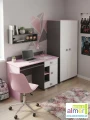 Szafa młodzieżowa PINK Y43 (90x53x190 cm) | Almer Meble