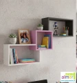 Młodzieżowa półka wisząca PINK YP2 (115x75 cm) - Różowa półka do pokoju dziewczęcego