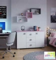Młodzieżowa półka wisząca PINK YP2 (115x75 cm) - Różowa półka do pokoju dziewczęcego