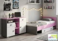 Nowoczesna komoda młodzieżowa PINK Y31 do pokoju nastolatki (120x40 cm)