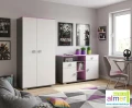 Szafa dla dziecka PINK Y24 90x53 cm (Grafit/Róż/Biel)