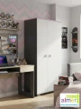 Szafa dla dziecka PINK Y24 90x53 cm (Grafit/Róż/Biel)