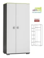 Szafa młodzieżowa GREEN Y43 90x53x190 cm – Grafit / Limonka / Biel
