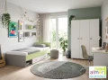 Nowoczesne łóżko młodzieżowe GREEN Y18 z pojemną szufladą