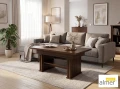 Ławostół L29 Orzech Ciemny 130(+2x40)x70 w.60(+15) podnoszony rozkładany  Stół Ława 